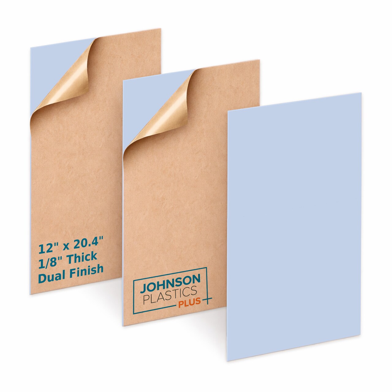 Pastel Cast Acrylic Sheet for Laser Engraving, Rotary Engraving & UV-LED Printing, 12" x 20.4", 1/8" Thick, Opaque Dual Finish Gloss/Matte Acrylic Panel Raw Material